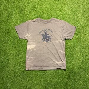 The Black Dog Graphic T-Shirt Brown Vintage Wash Crew Tee Size M